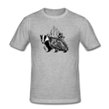 Männer Slim Fit T-Shirt "Dachs im Gras" - Hinter dem Mond