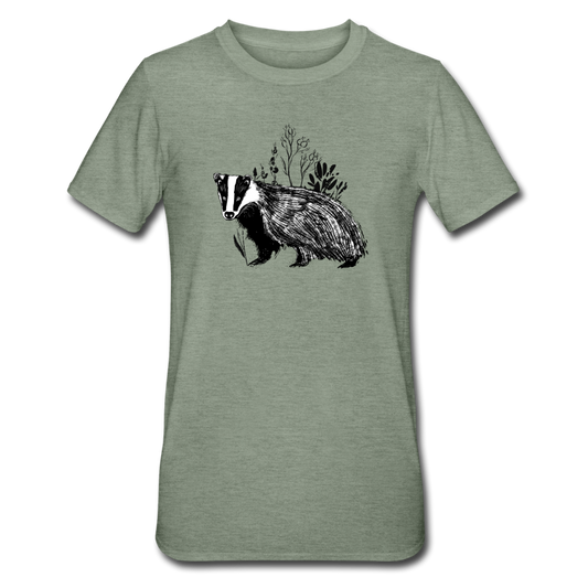 Unisex Polycotton T-Shirt "Dachs im Gras" - Hinter dem Mond