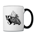 Tasse zweifarbig "Dachs im Gras" - Hinter dem Mond