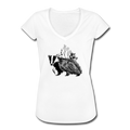 Frauen Vintage T-Shirt "Dachs im Gras" - Hinter dem Mond