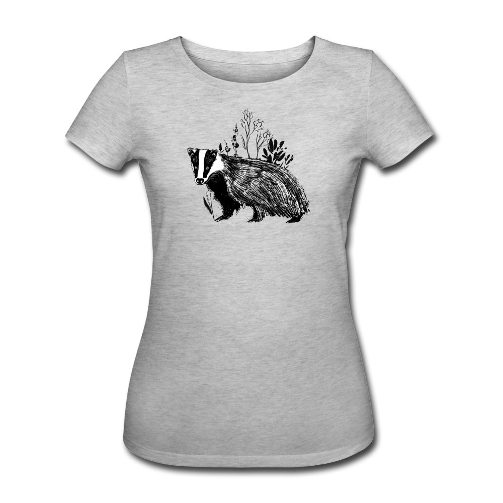 Frauen Bio-T-Shirt von Stanley & Stella - "Dachs im Gras" - Hinter dem Mond