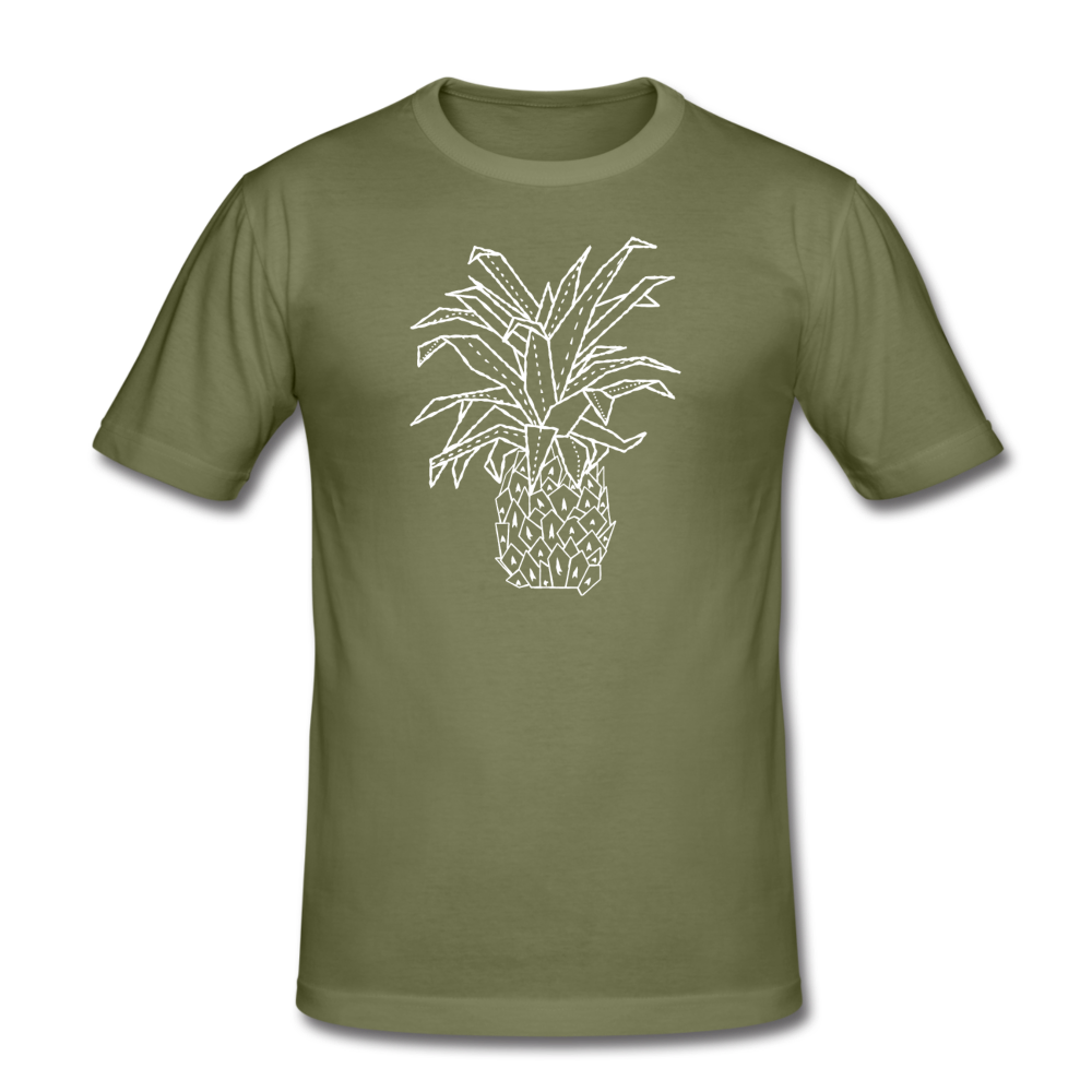 Männer Slim Fit T-Shirt "Grafische Ananas" - Hinter dem Mond