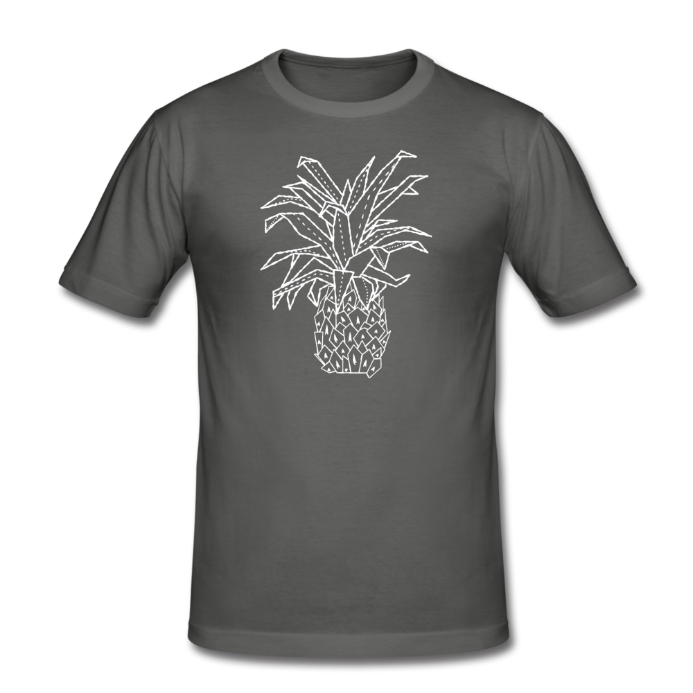 Männer Slim Fit T-Shirt "Grafische Ananas" - Hinter dem Mond