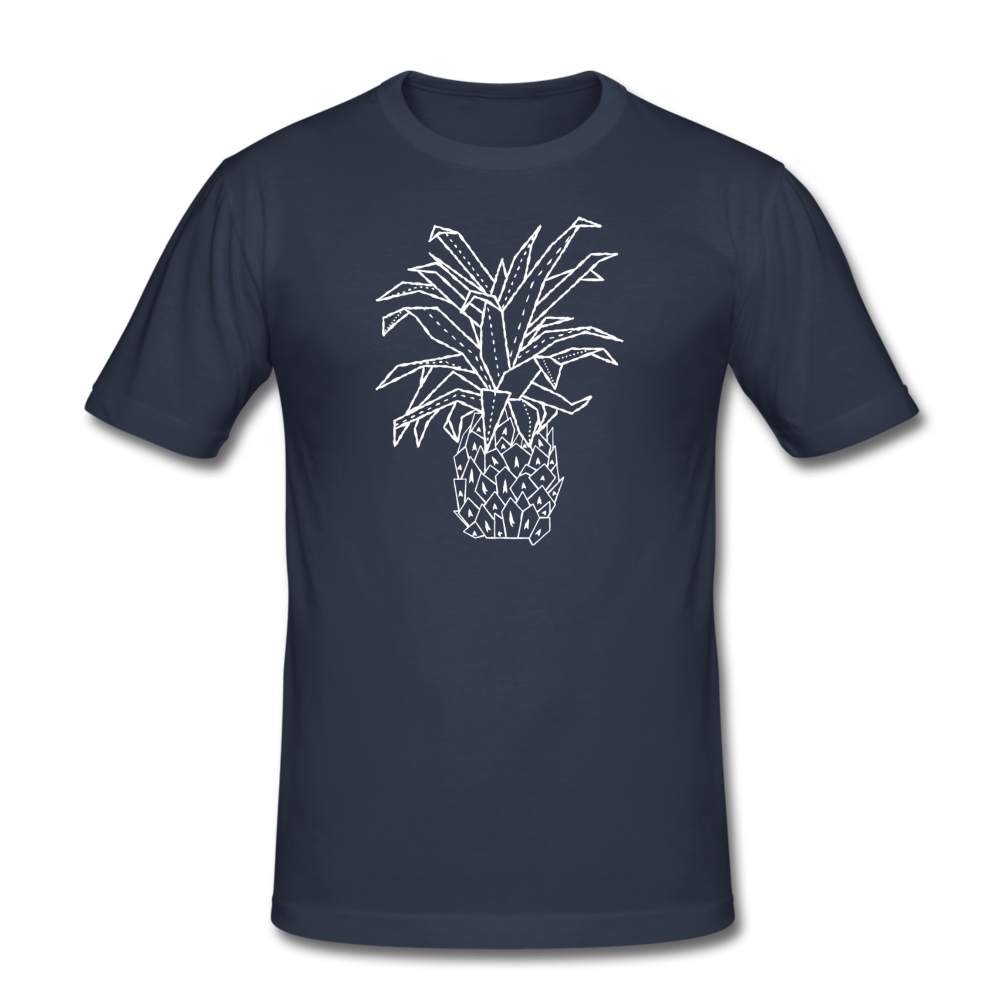 Männer Slim Fit T-Shirt "Grafische Ananas" - Hinter dem Mond