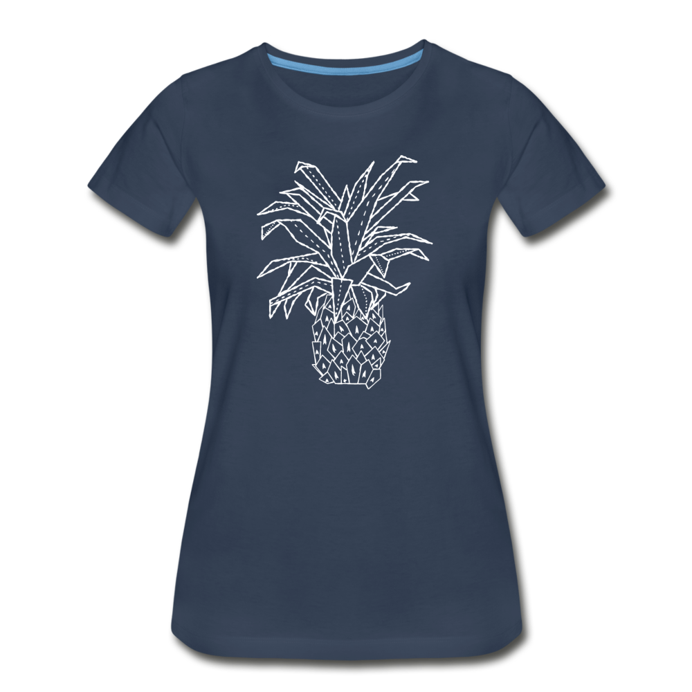 Frauen Premium Bio T-Shirt "Grafische Ananas" - Hinter dem Mond