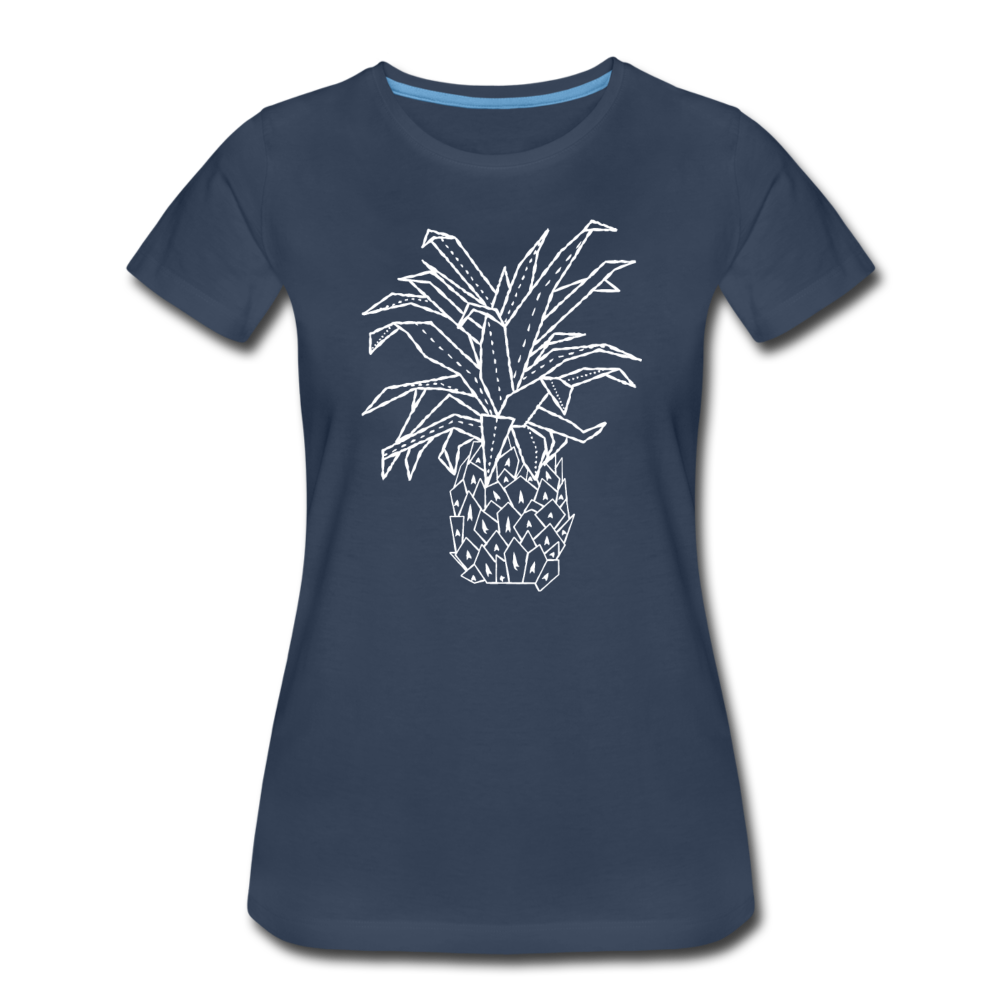 Frauen Premium T-Shirt "Grafische Ananas" - Hinter dem Mond