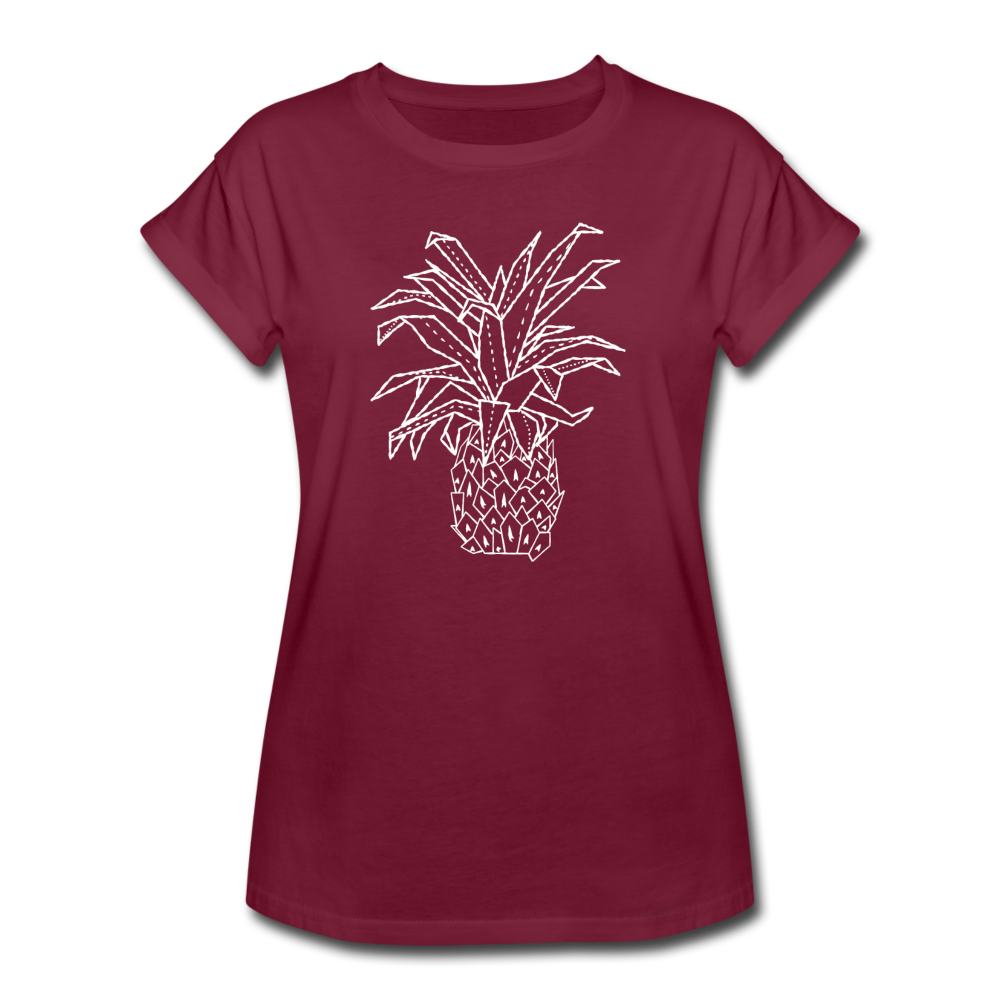 Frauen Oversize T-Shirt - "Grafische Ananas" - Hinter dem Mond