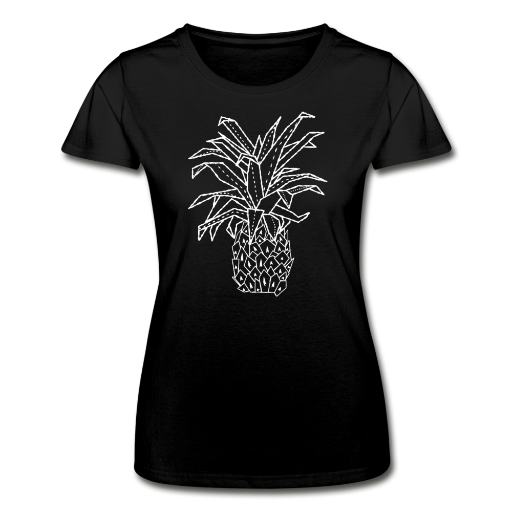 Frauen-T-Shirt von Fruit of the Loom -"Grafische Ananas" - Hinter dem Mond