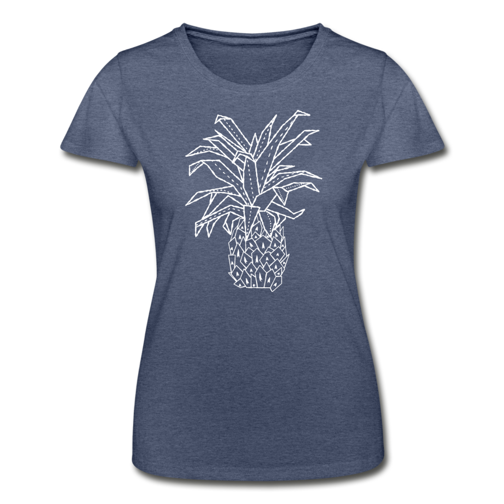 Frauen-T-Shirt von Fruit of the Loom -"Grafische Ananas" - Hinter dem Mond