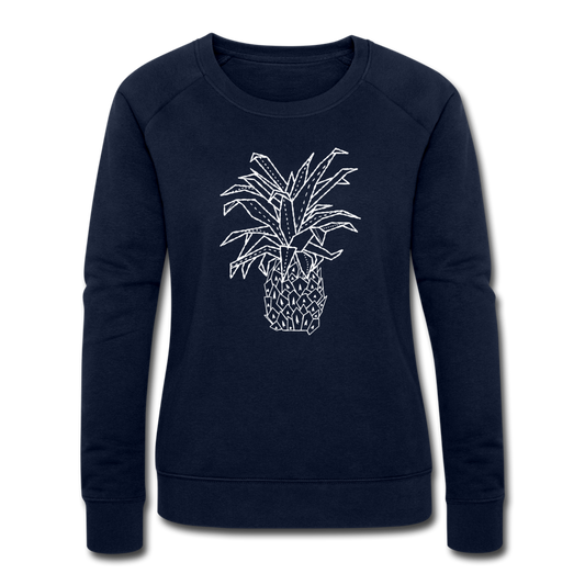 Frauen Bio-Sweatshirt - "Grafische Ananas" - Hinter dem Mond