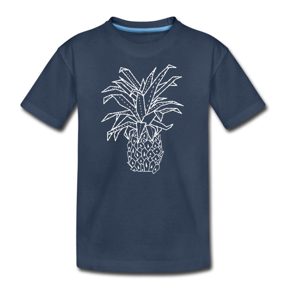 Teenager Premium Bio T-Shirt - "Grafische Ananas" - Hinter dem Mond