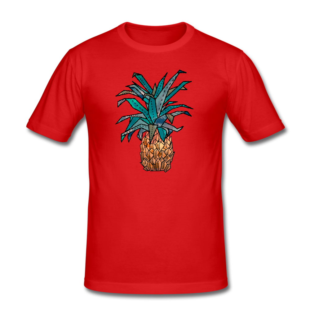 Männer Slim Fit T-Shirt "Ananas Bronze" - Hinter dem Mond