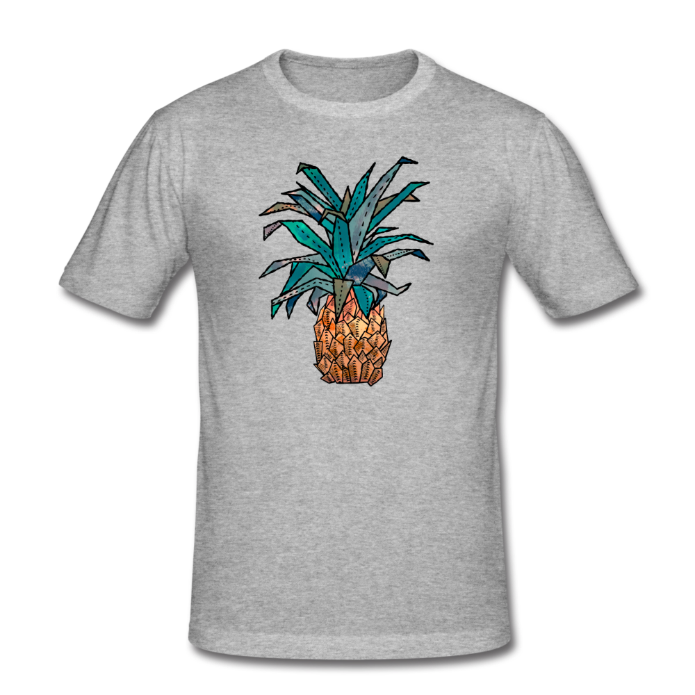 Männer Slim Fit T-Shirt "Ananas Bronze" - Hinter dem Mond