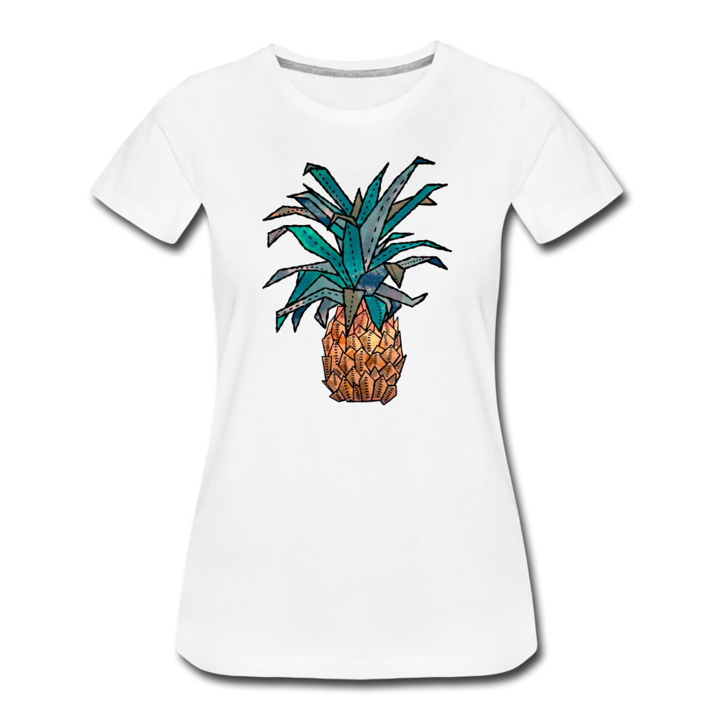 Frauen Premium T-Shirt "Ananas Bronze" - Hinter dem Mond