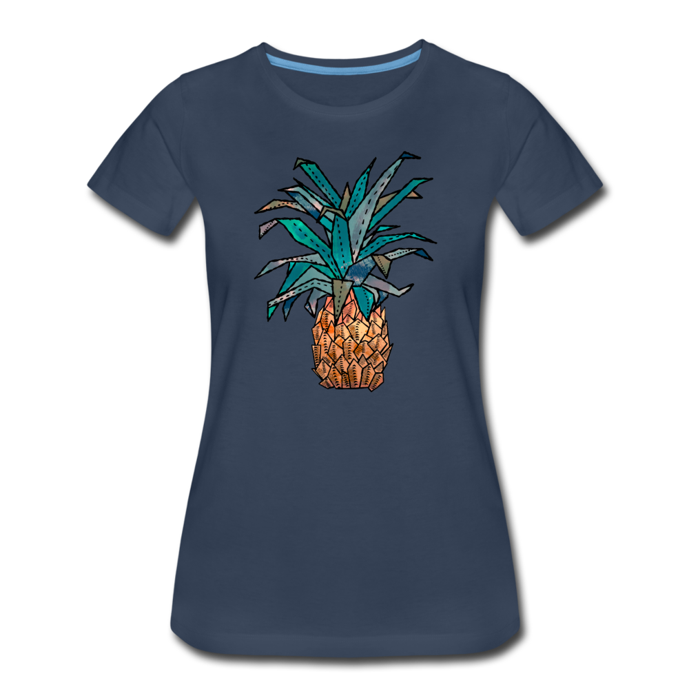 Frauen Premium T-Shirt "Ananas Bronze" - Hinter dem Mond