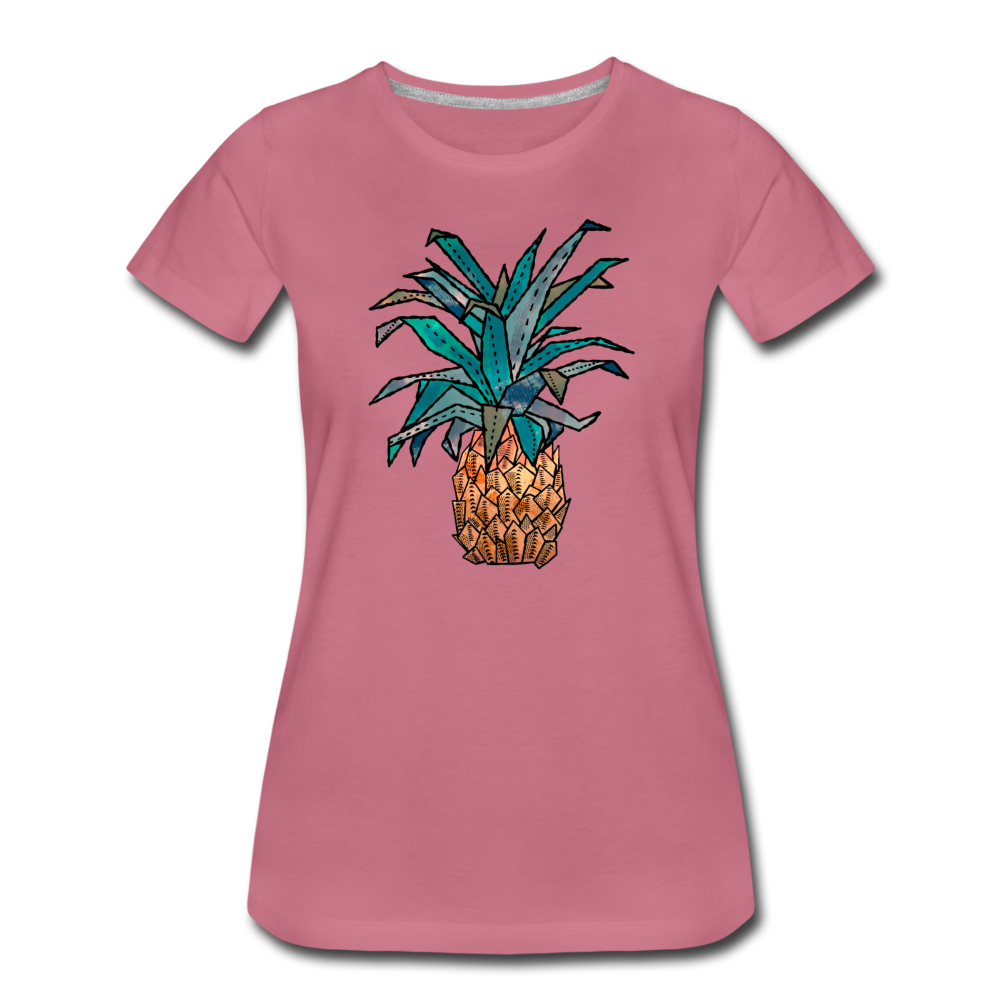 Frauen Premium T-Shirt "Ananas Bronze" - Hinter dem Mond