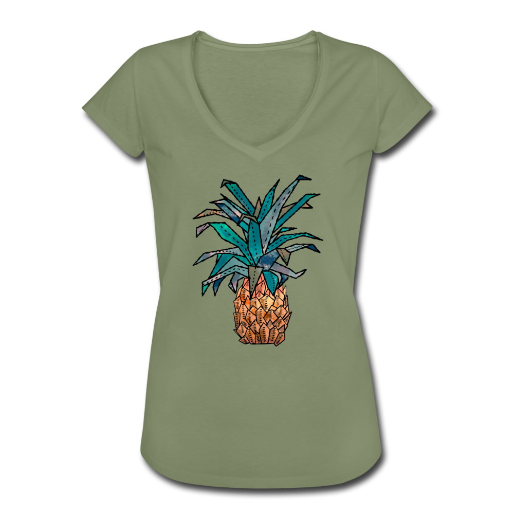 Frauen Vintage T-Shirt "Ananas Bronze" - Hinter dem Mond