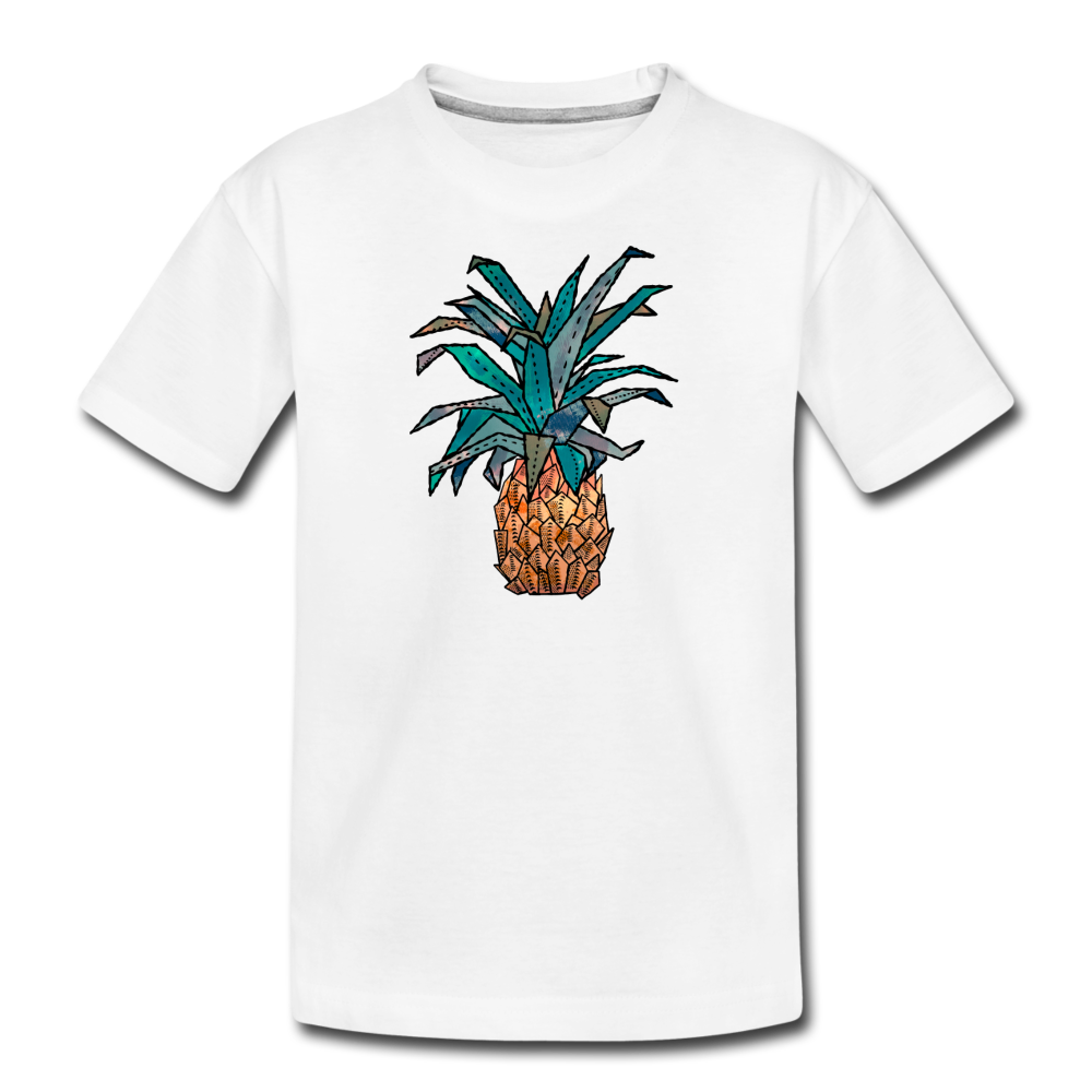 Teenager Premium Bio T-Shirt "Ananas Bronze" - Hinter dem Mond
