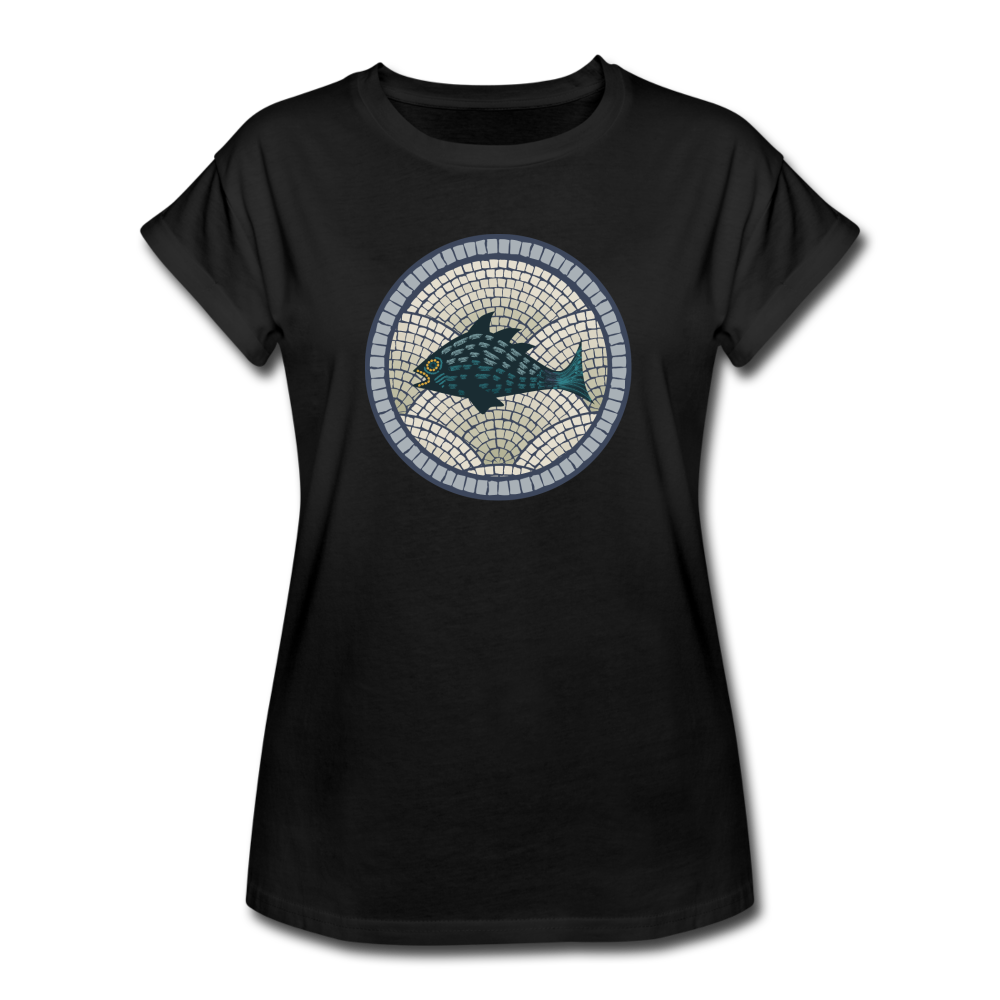 Frauen Oversize T-Shirt "Meeresmosaik" - Hinter dem Mond