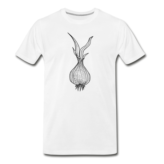 Männer Premium Bio T-Shirt "Doodle Zwiebel" - Hinter dem Mond