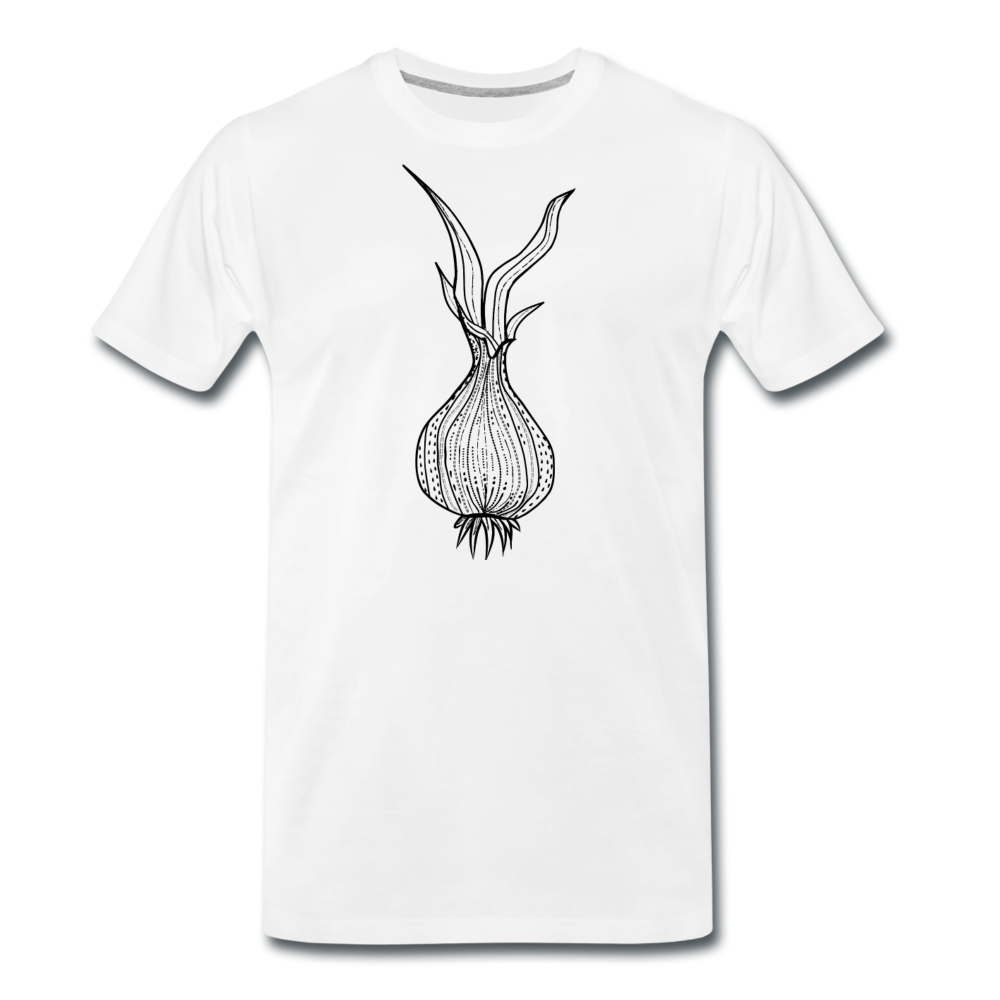 Männer Premium T-Shirt "Doodle Zwiebel" - Hinter dem Mond