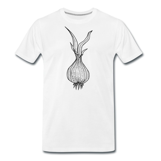 Männer Premium T-Shirt "Doodle Zwiebel" - Hinter dem Mond