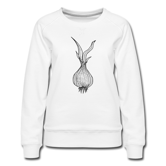 Frauen Premium Pullover "Doodle Zwiebel" - Hinter dem Mond