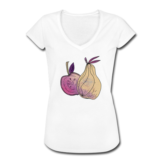 Frauen Vintage T-Shirt "Herbstliche Früchte" - Hinter dem Mond