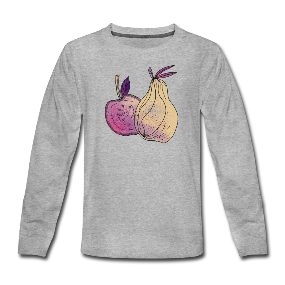 Teenager Premium Langarmshirt - "Herbstliche Früchte" - Hinter dem Mond