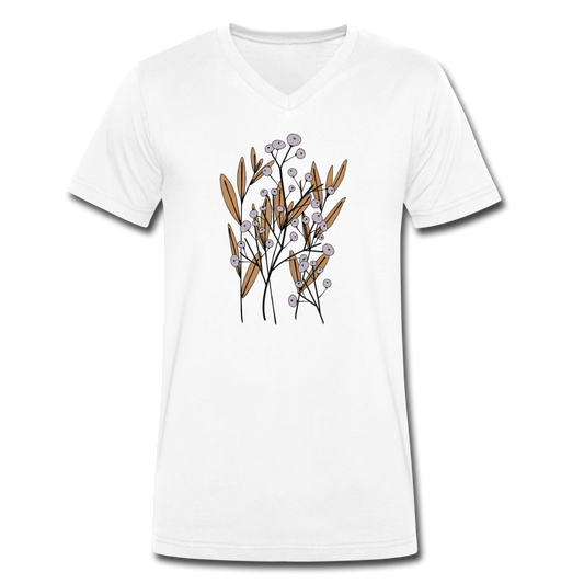 Männer Bio-T-Shirt mit V-Ausschnitt "Hygge Herbstgras" - Hinter dem Mond