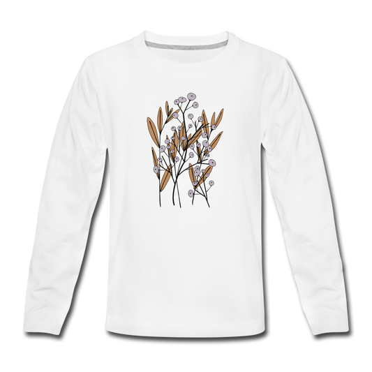 Kinder Premium Langarmshirt -  "Hygge Herbstgras" - Hinter dem Mond