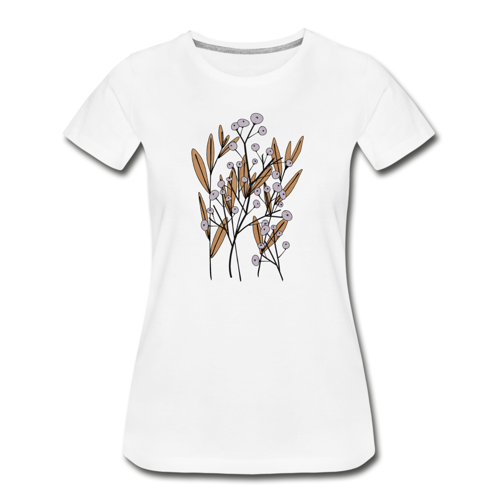 Frauen Premium Bio T-Shirt - "Hygge Herbstgras" - Hinter dem Mond