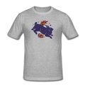 Männer Slim Fit T-Shirt - "Hase im Laub" - Hinter dem Mond