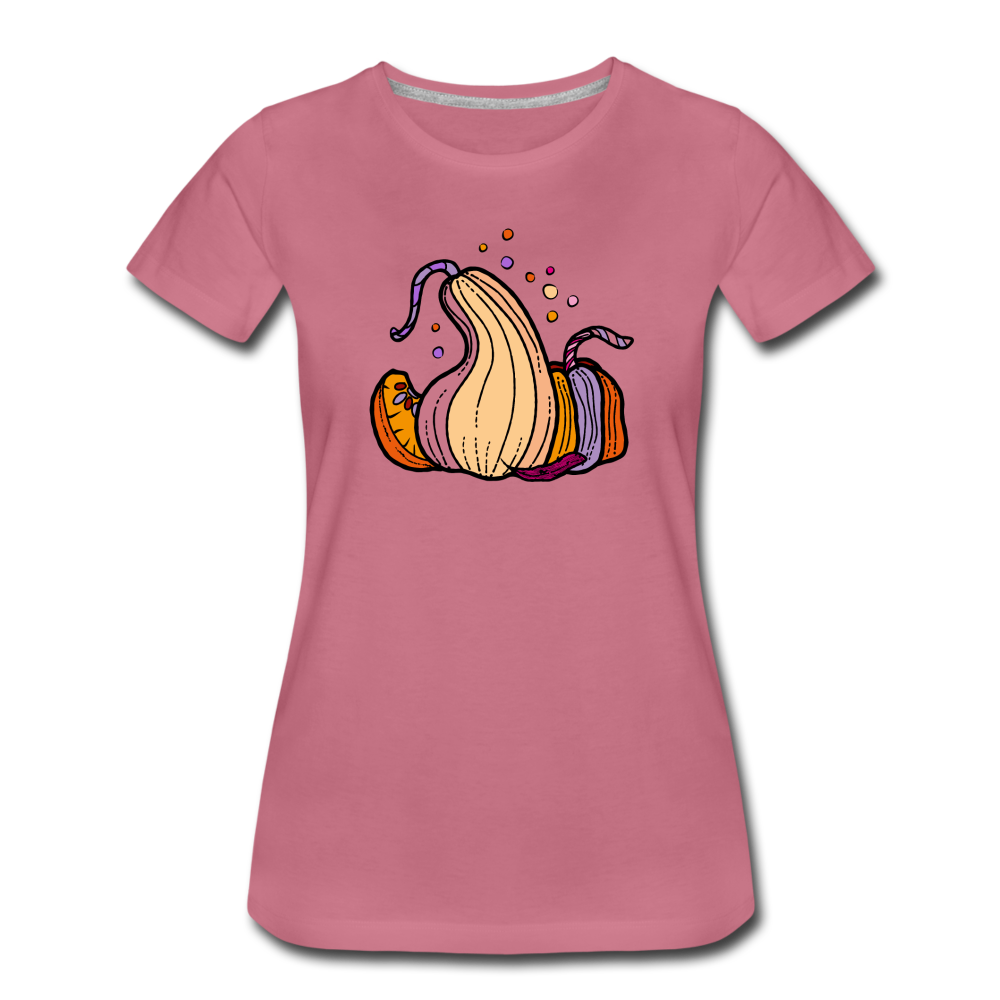 Frauen Premium T-Shirt - "Bunte Kürbisse" - Hinter dem Mond