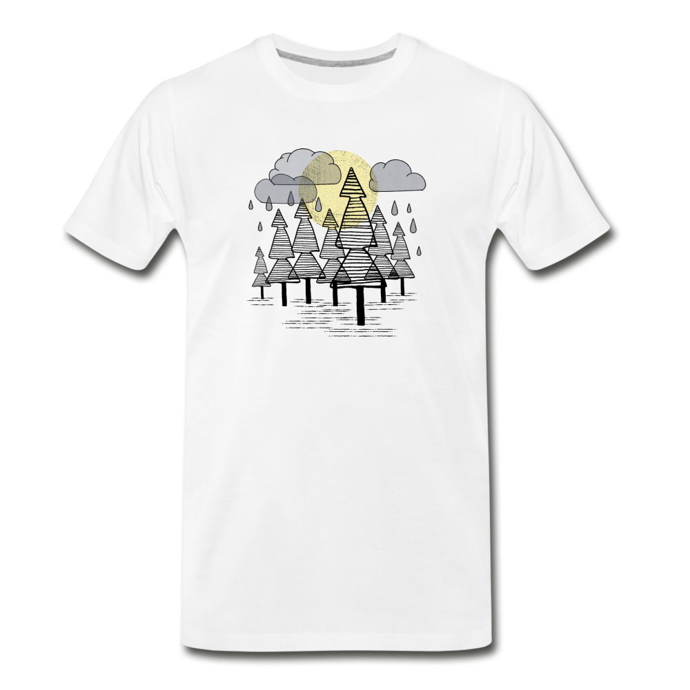 Männer Premium Bio T-Shirt "Herbstregen" - Hinter dem Mond