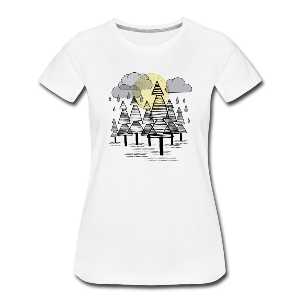 Frauen Premium T-Shirt - "Herbstregen" - Hinter dem Mond