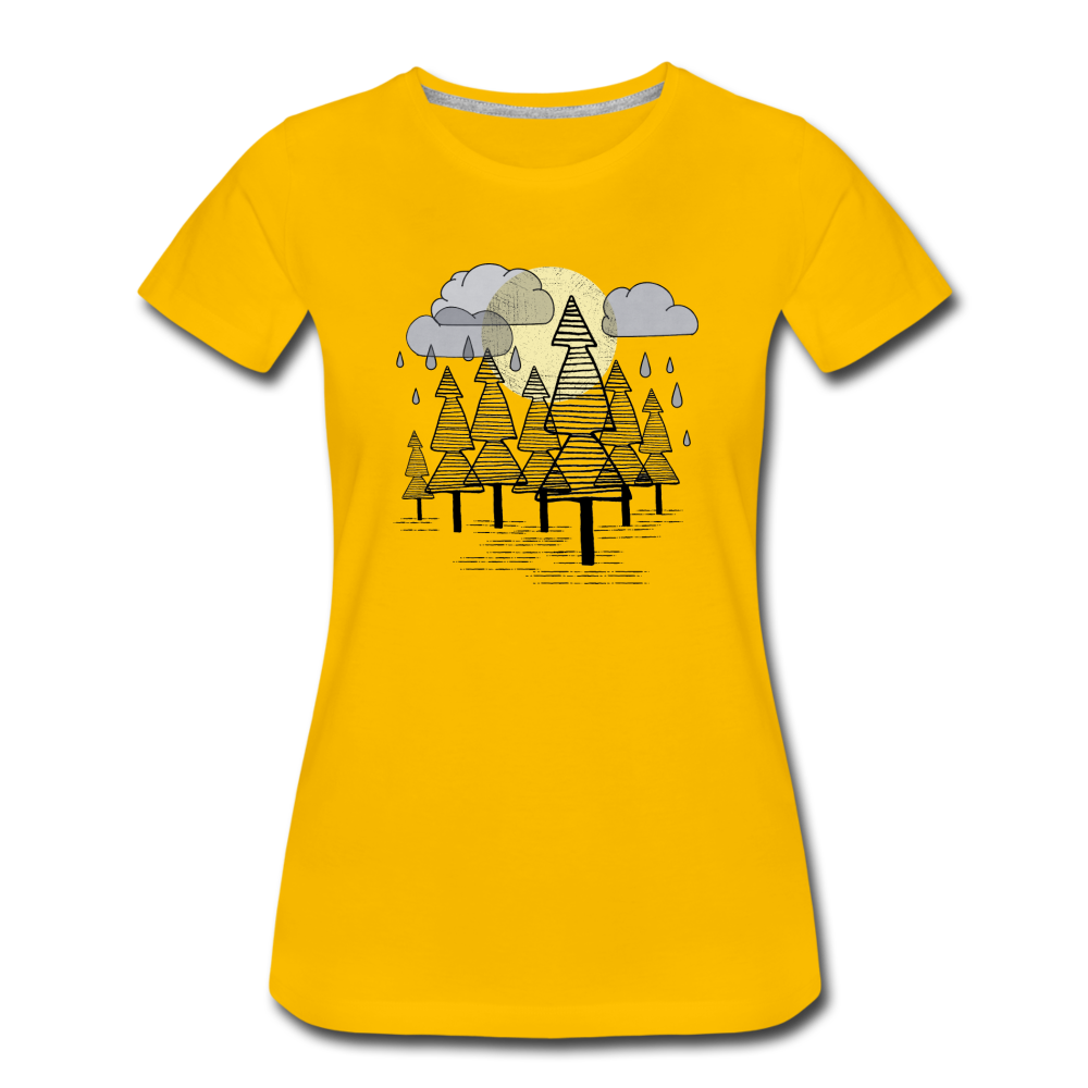 Frauen Premium T-Shirt - "Herbstregen" - Hinter dem Mond