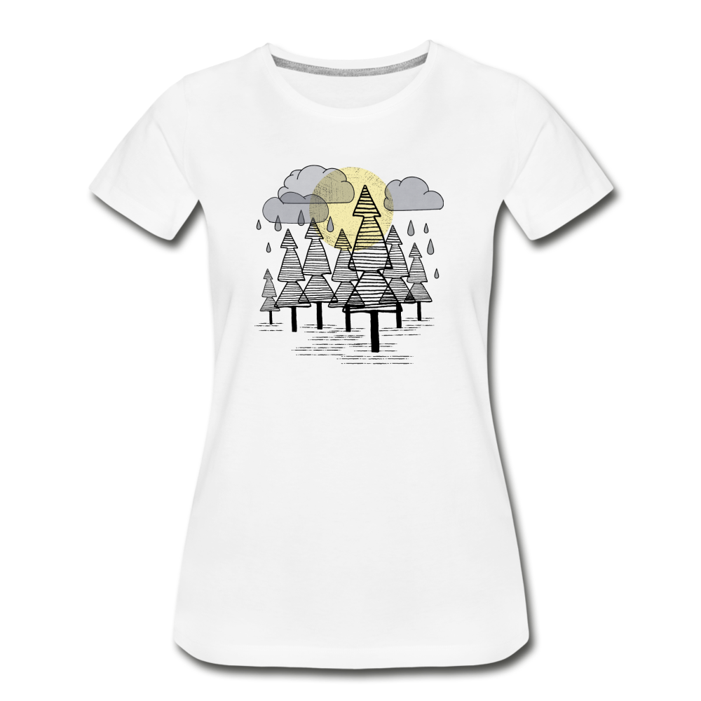 Frauen Premium Bio T-Shirt - "Herbstregen" - Hinter dem Mond