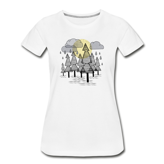 Frauen Premium Bio T-Shirt - "Herbstregen" - Hinter dem Mond