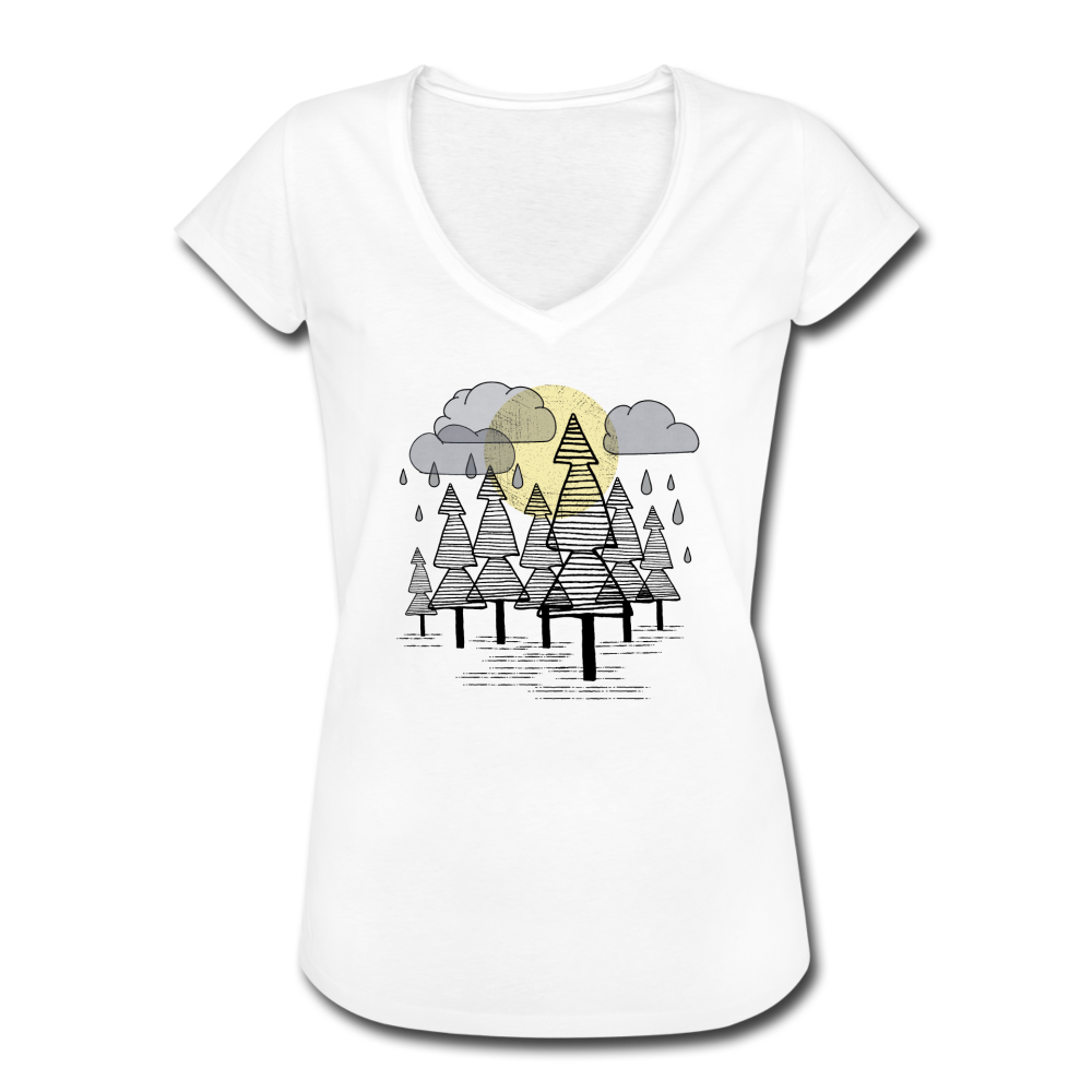Frauen Vintage T-Shirt - "Herbstregen" - Hinter dem Mond
