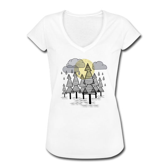 Frauen Vintage T-Shirt - "Herbstregen" - Hinter dem Mond