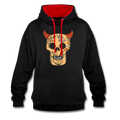 Kontrast-Hoodie "Teufelsschädel" - Hinter dem Mond