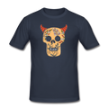Männer Slim Fit T-Shirt - "Teufelsschädel" - Hinter dem Mond