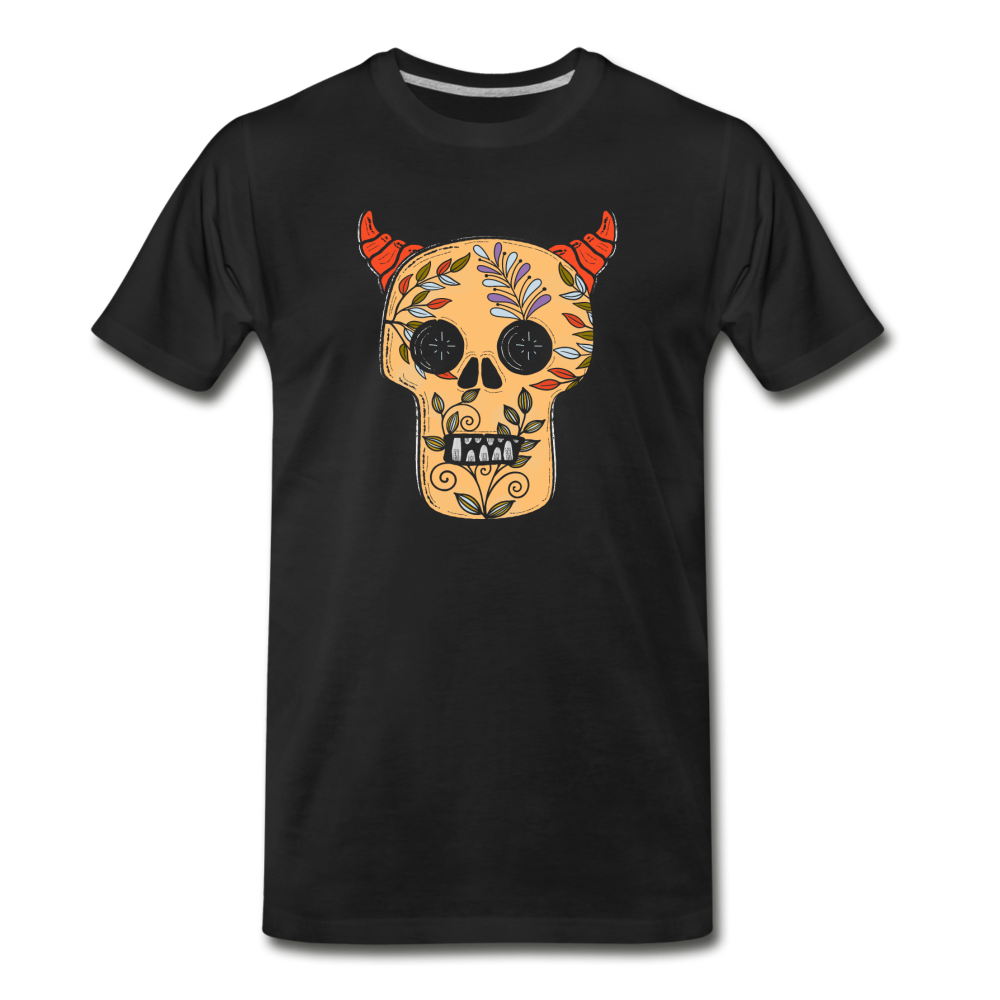 Männer Premium Bio T-Shirt "Teufelsschädel" - Hinter dem Mond