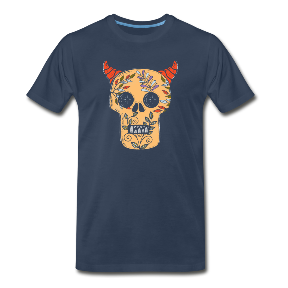 Männer Premium Bio T-Shirt "Teufelsschädel" - Hinter dem Mond