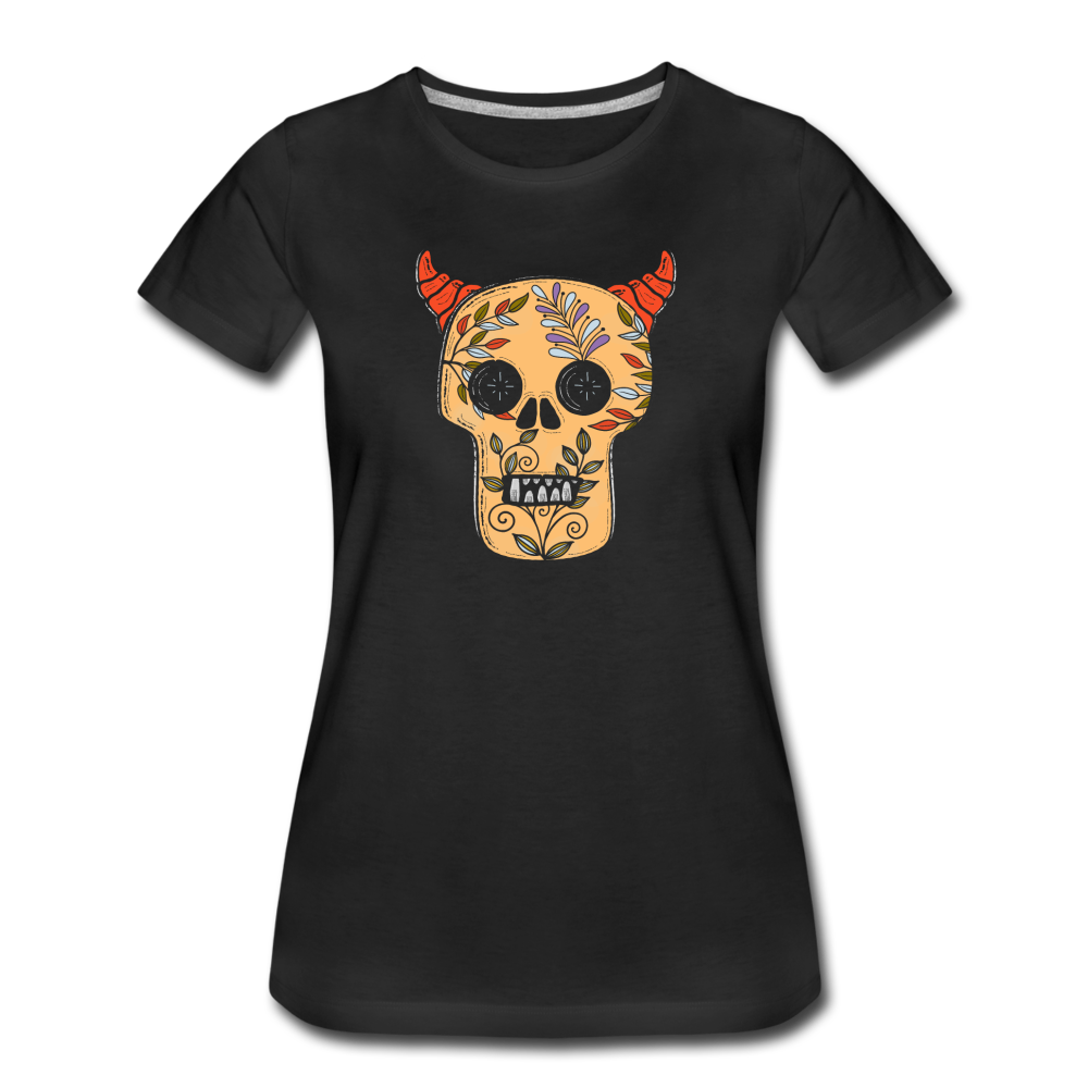 Frauen Premium T-Shirt - "Teufelsschädel" - Hinter dem Mond