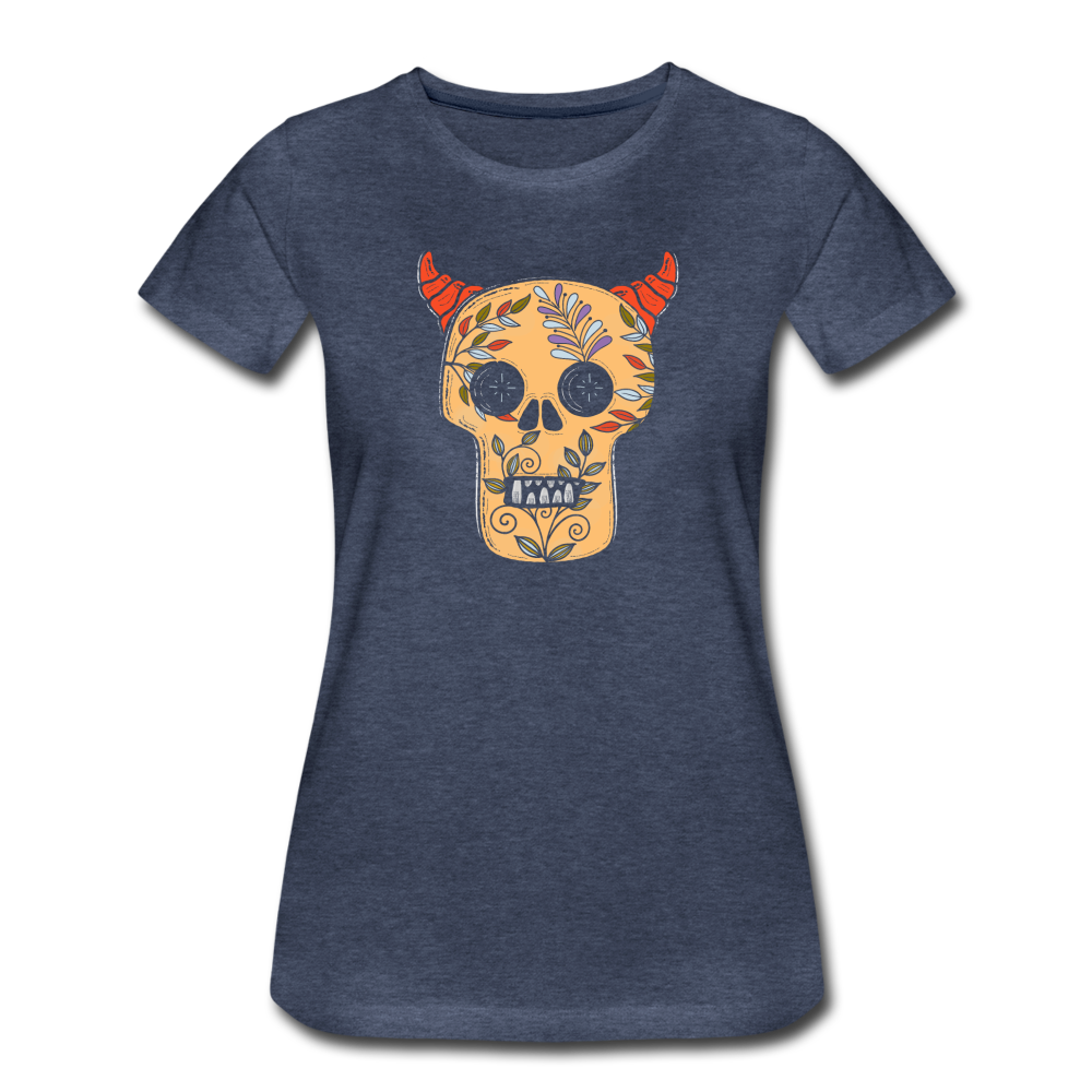Frauen Premium T-Shirt - "Teufelsschädel" - Hinter dem Mond