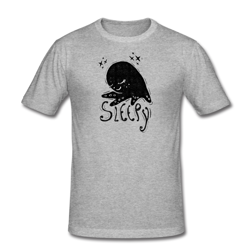 Männer Slim Fit T-Shirt "Oktopus träumt" - Hinter dem Mond