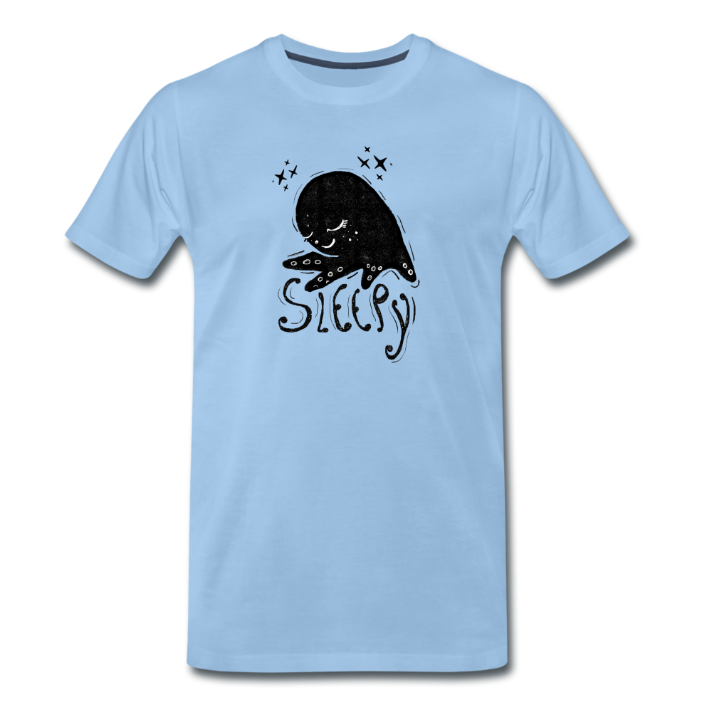Männer Premium T-Shirt -"Oktopus träumt" - Hinter dem Mond