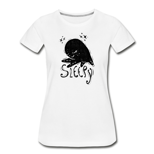 Frauen Premium Bio T-Shirt - "Oktopus träumt" - Hinter dem Mond